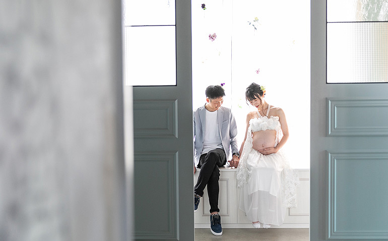 夫婦でマタニティ撮影 スタジオ