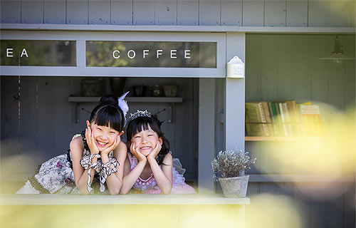 浜松市志都呂のコーヒースタンド風セットでの撮影